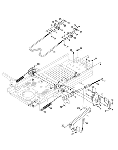 Deck Lift Diagram and Parts List for Z-FORCELZ48 (53ATDAGB-53ATDAGB050)(2014) Cub Cadet Lawn Tractor